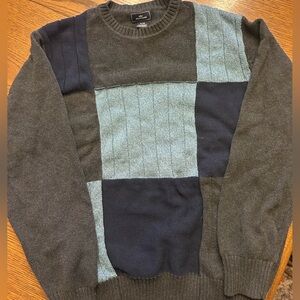 Dockers Men's Charcoal and Navy Crewneck Sweater